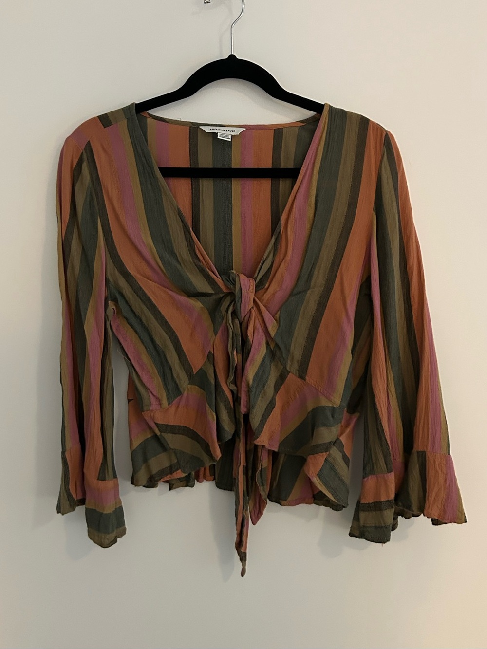 American Eagle Cropped Tie Top